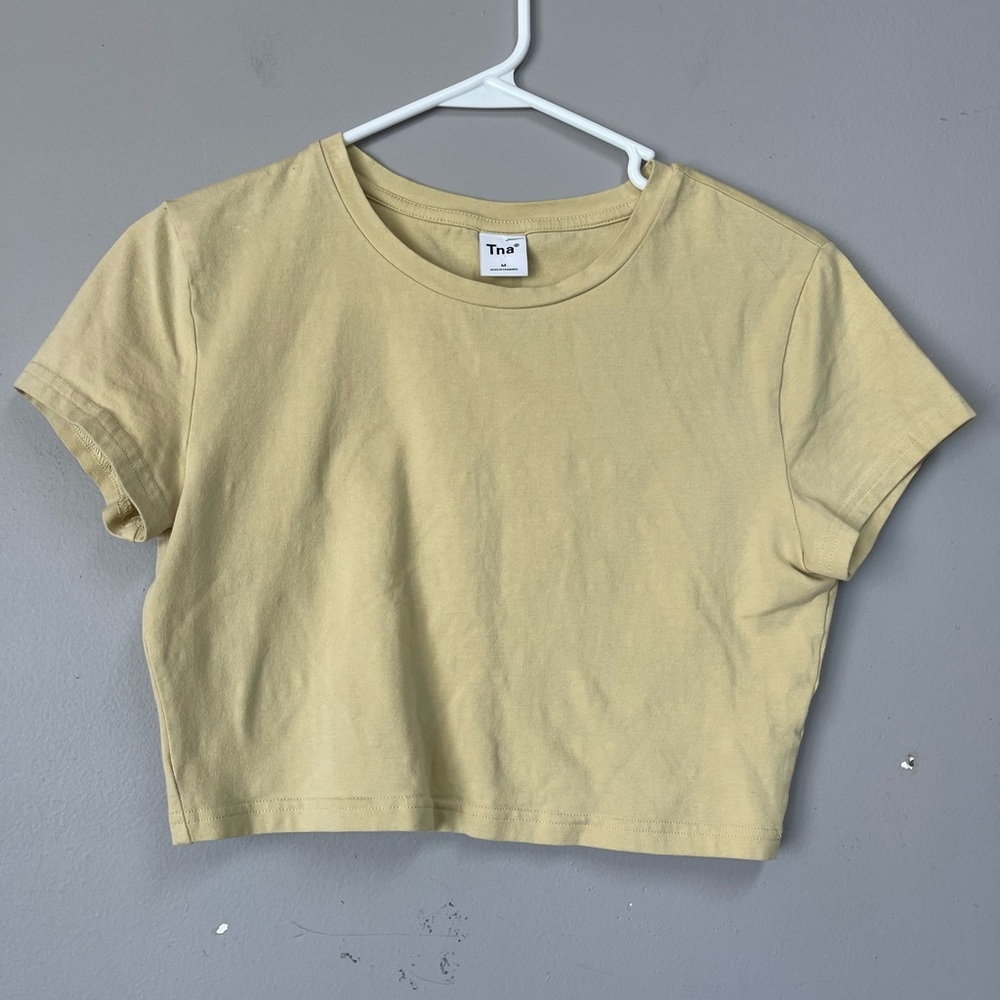 TNA Aritzia yellow crop top - Picture 1 of 4
